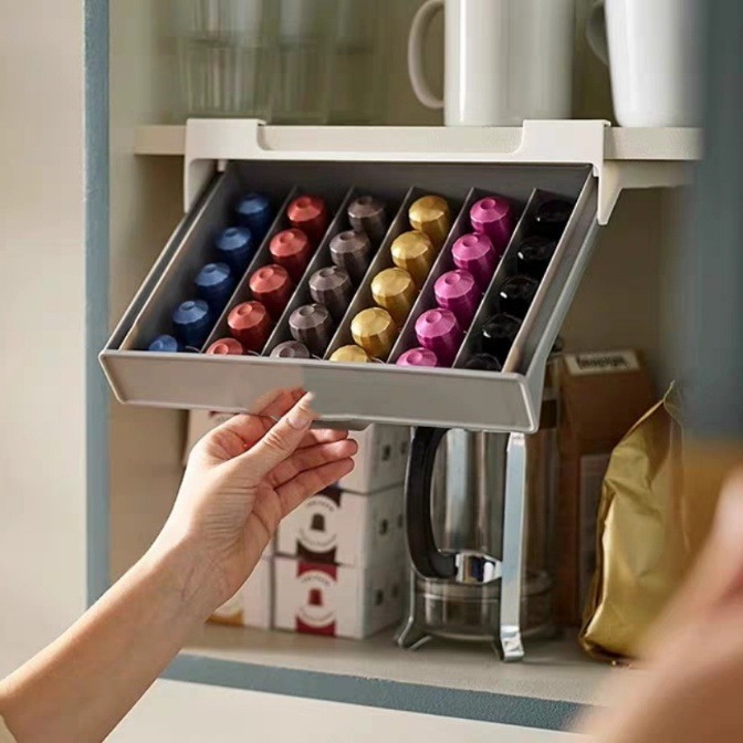 Coffee Equipment Rack - Soporte para cápsulas de café, caja