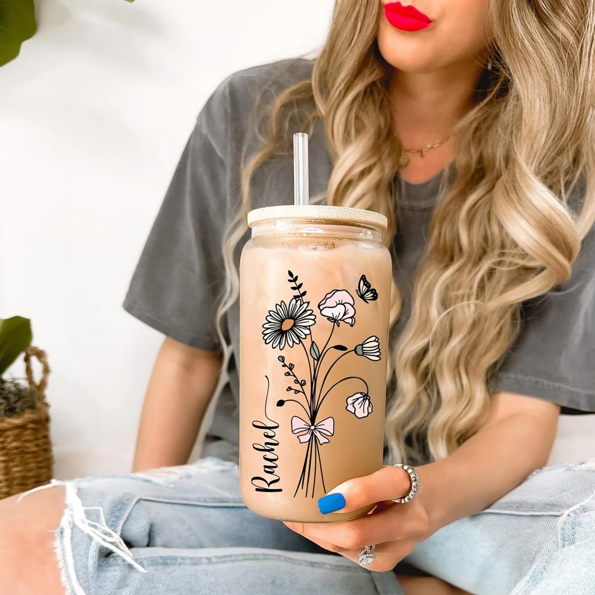 Coffee Equipment For Camping - Vaso Personalizado con Tapa y Pajita
