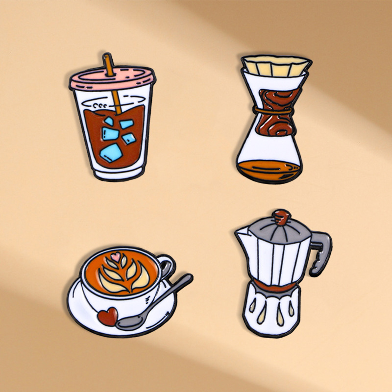 Vintage Coffee Equipment - Broche de café hecho a mano