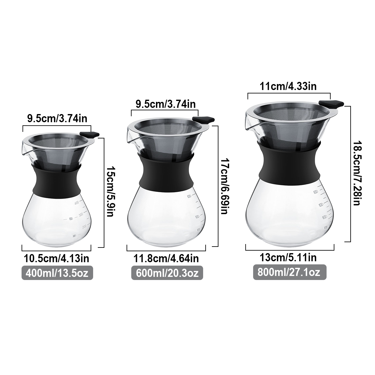 Leeseph-cafetera de vidrio con - Coffee Equipment Pour Over reseña y precio