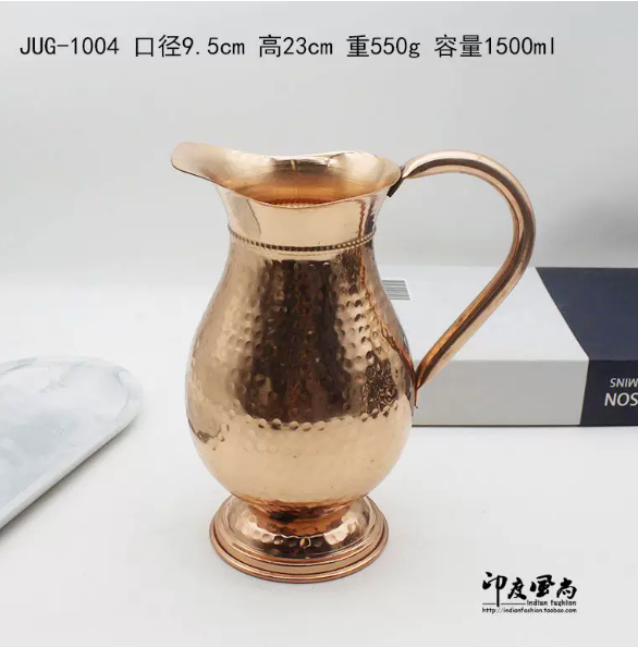 Jarra de cobre pulido marrón v - Vintage Coffee Equipment reseña y precio