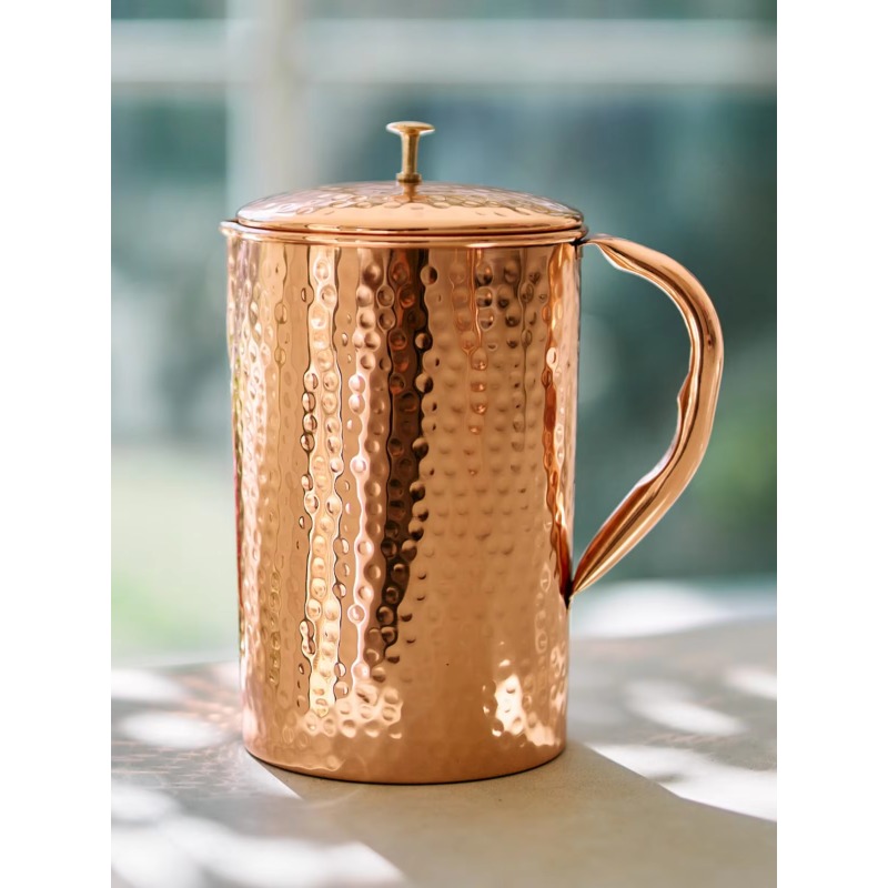 Jarra de cobre pulido marrón v - Vintage Coffee Equipment reseña y precio