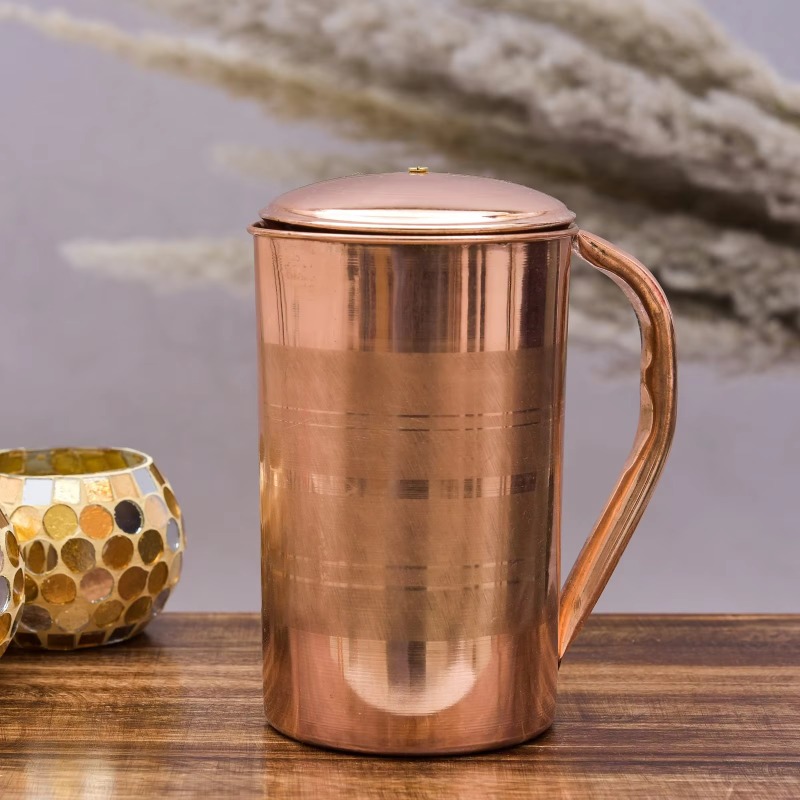 Jarra de cobre pulido marrón v - Vintage Coffee Equipment reseña y precio