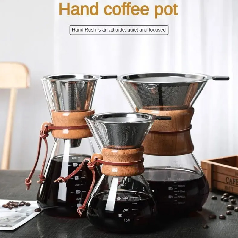 Tetera de café de vidrio manua - Coffee Equipment Pour Over reseña y precio