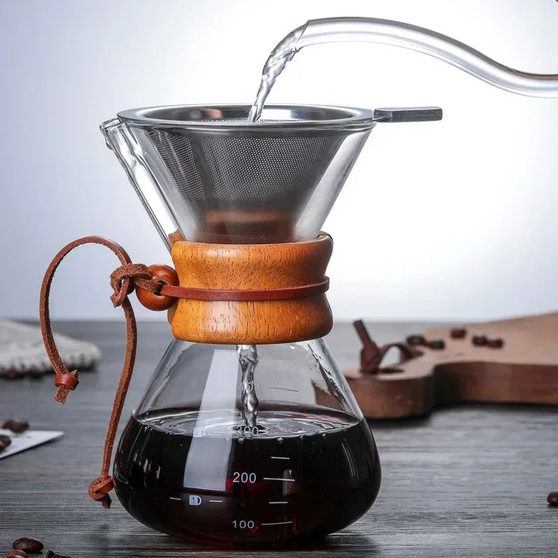 Tetera de café de vidrio manua - Coffee Equipment Pour Over reseña y precio